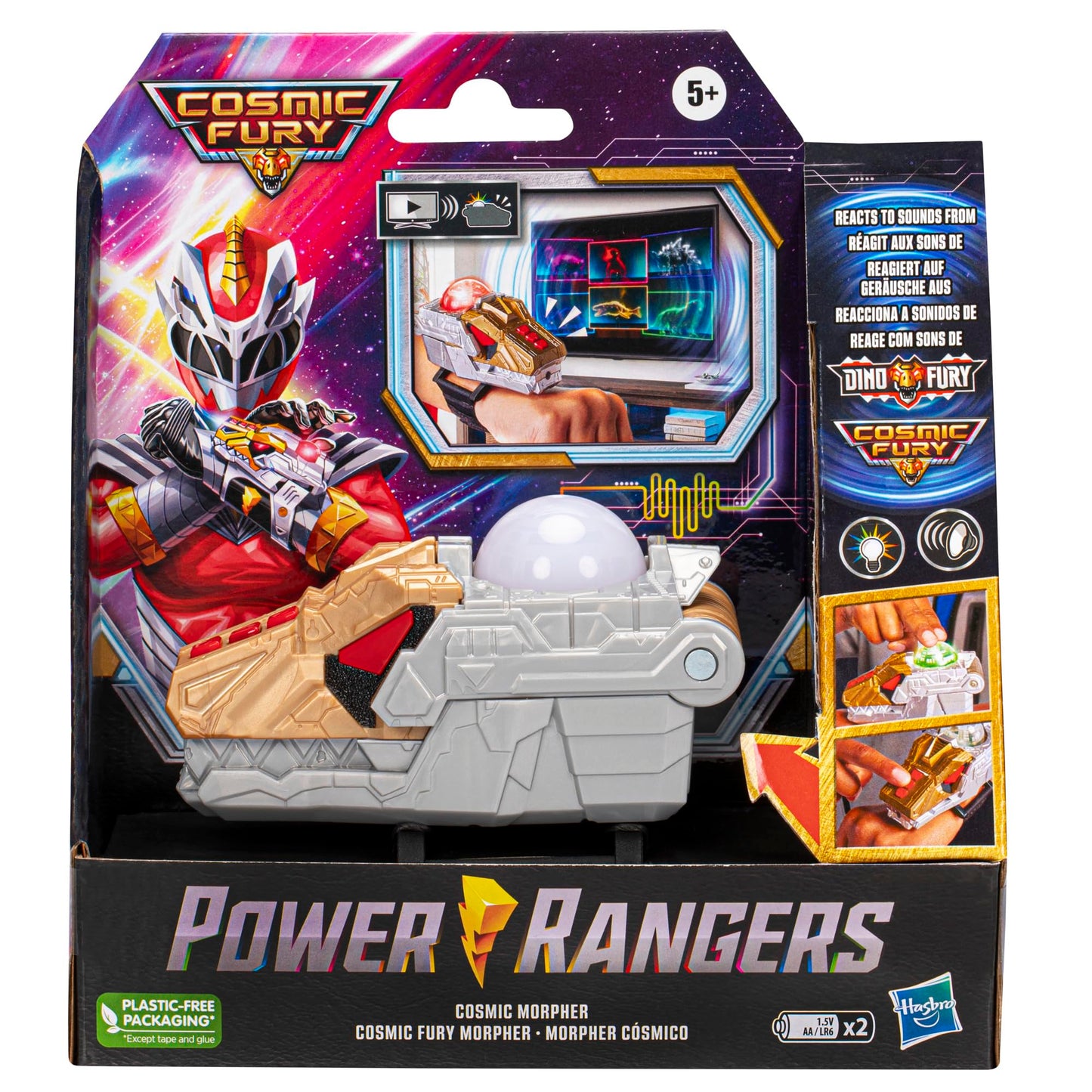 Power Rangers Cosmic Fury Cosmic Morpher Electronic Sound Scanning Color Change Lights and Sounds Kids Role Play Toys for Girls and Boys Ages 5 and Up