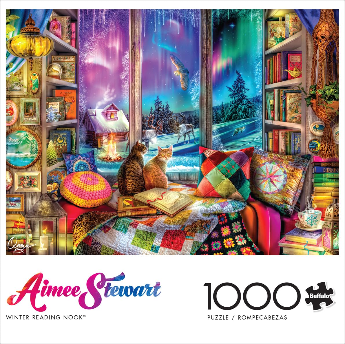 Buffalo Games - Aimee Stewart - Winter Reading Nook - 1000 Piece Jigsaw Puzzle for Adults Challenging Puzzle Perfect for Game Nights - Finished Puzzle Size is 26.75 x 19.75