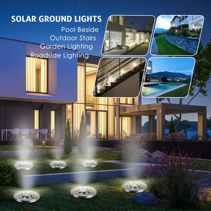 OULONGER Solar Ground Lights,12 Pack Solar Lights Outdoor Waterproof,Solar Garden Lights Landscape Lighting for Outside Patio Pathway Yard Lawn Driveway Deck Step Walkway(White Light)