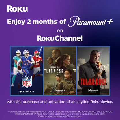 Roku Ultra | The Ultimate Streaming Device 4K/HDR/Dolby Vision/Atmos, Rechargeable Roku Voice Remote Pro, Ethernet Port, Hands-Free Controls, Lost Remote Finder, Free & Live TV