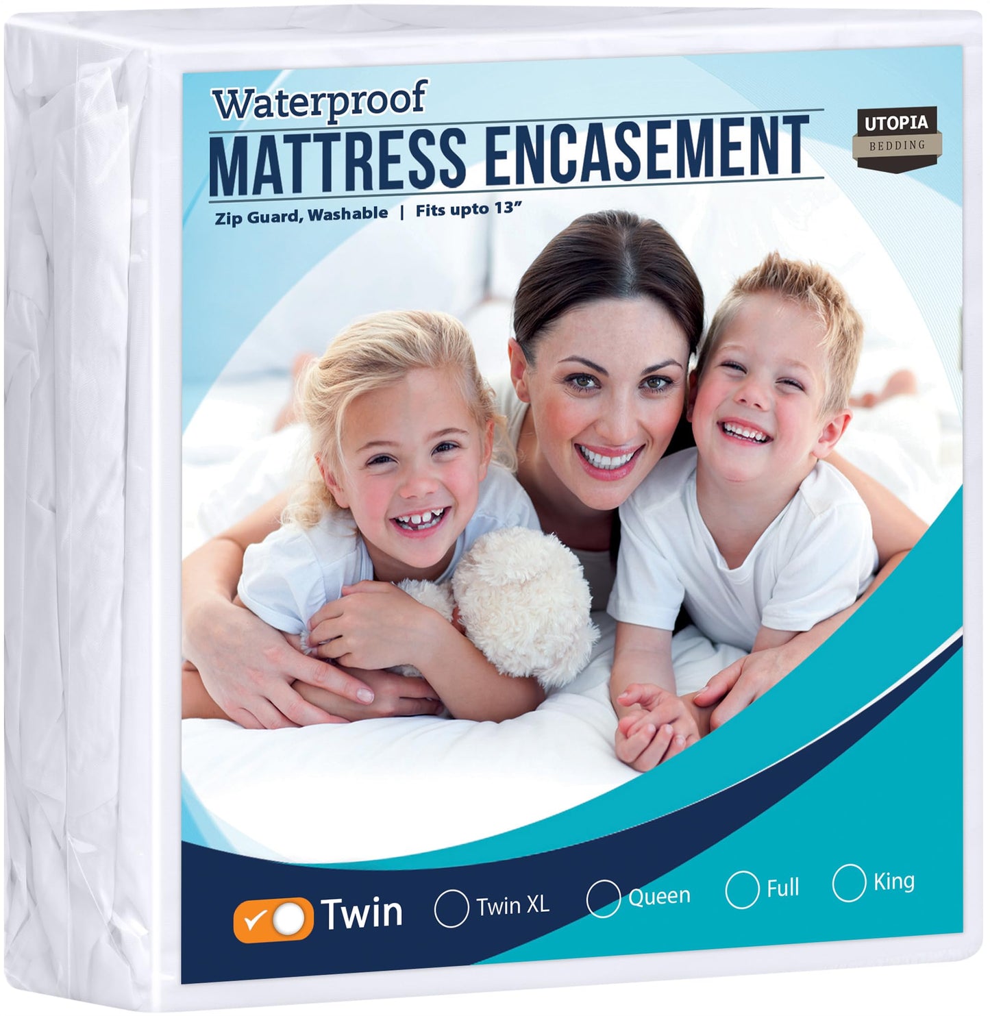 Utopia Bedding Zippered Mattress Encasement Twin - 100% Waterproof and Bed Bug Proof Mattress Protector - Absorbent, Six-Sided Mattress Cover