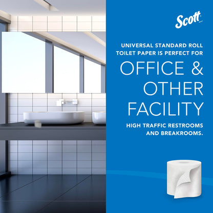 Scott Professional Standard Roll Bulk Toilet Paper (04460), 2-Ply, Elevated Design, White, Individually Wrapped (80 Rolls of 550 Sheets, 44,000 Sheet Total)