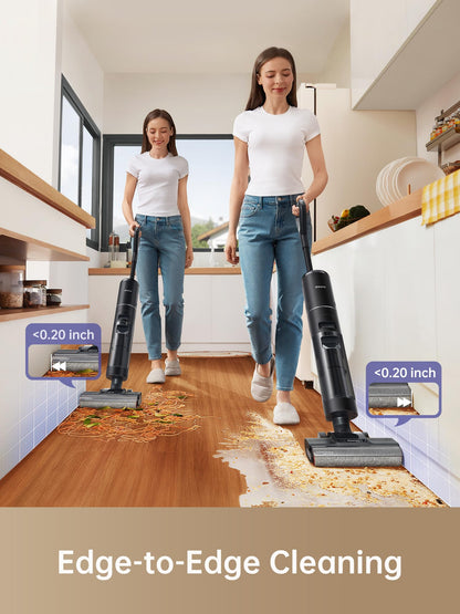 DREAME H12 PRO Wet Dry Vacuum Cleaner, Cordless Vacuum Mop All in One, Smart Floor Cleaner for Hard Floor, One-Step Edge to Edge Cleaning with Hot Air Drying