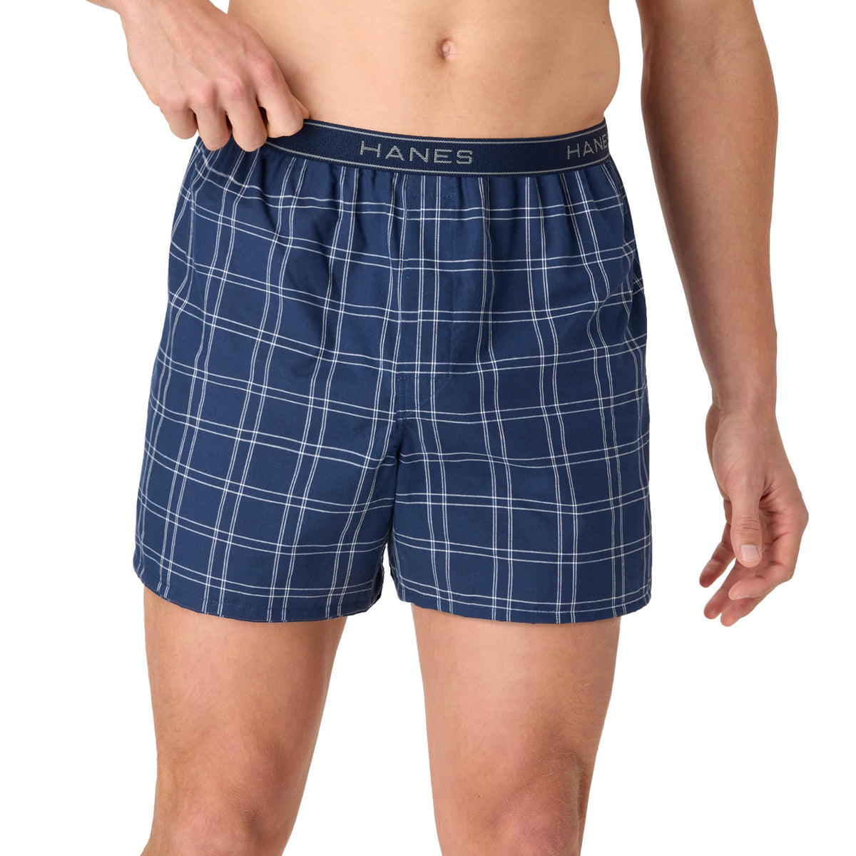 Hanes Men's Underwear Boxers Pack - Softer Woven Moisture-Wicking Boxers for Men - Cotton Blend
