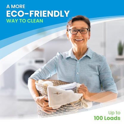 Clean Elements Laundry Detergent Sheets (100 Loads, 50 Sheet) Fresh Linen Scent, Eco Earth Friendly Clean Breeze, Non Toxic People Safe, Washing Travel Supplies, Liquidless Pod Home Soap Washer