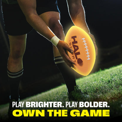 Halo Sport Rechargeable Light Up Football - Glow in The Dark Ball - NO 6 - Outdoor Sports Birthday Gifts for Boys 8-15+ Year Old - Kids Teenage Youth Gift Ideas - Boy Toys Stuff Ages 8 to 15