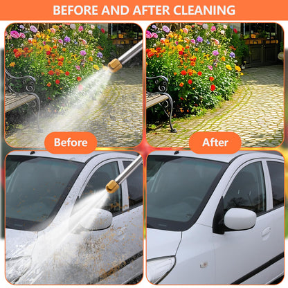 Hydro Jet Power Washer Wand, High Pressure Power Washer Wand with 2 Nozzle and Quick Connectors, Watering Sprayer Cleaning Tool for Patio Car Pet Gutter Window Garden Cleaning