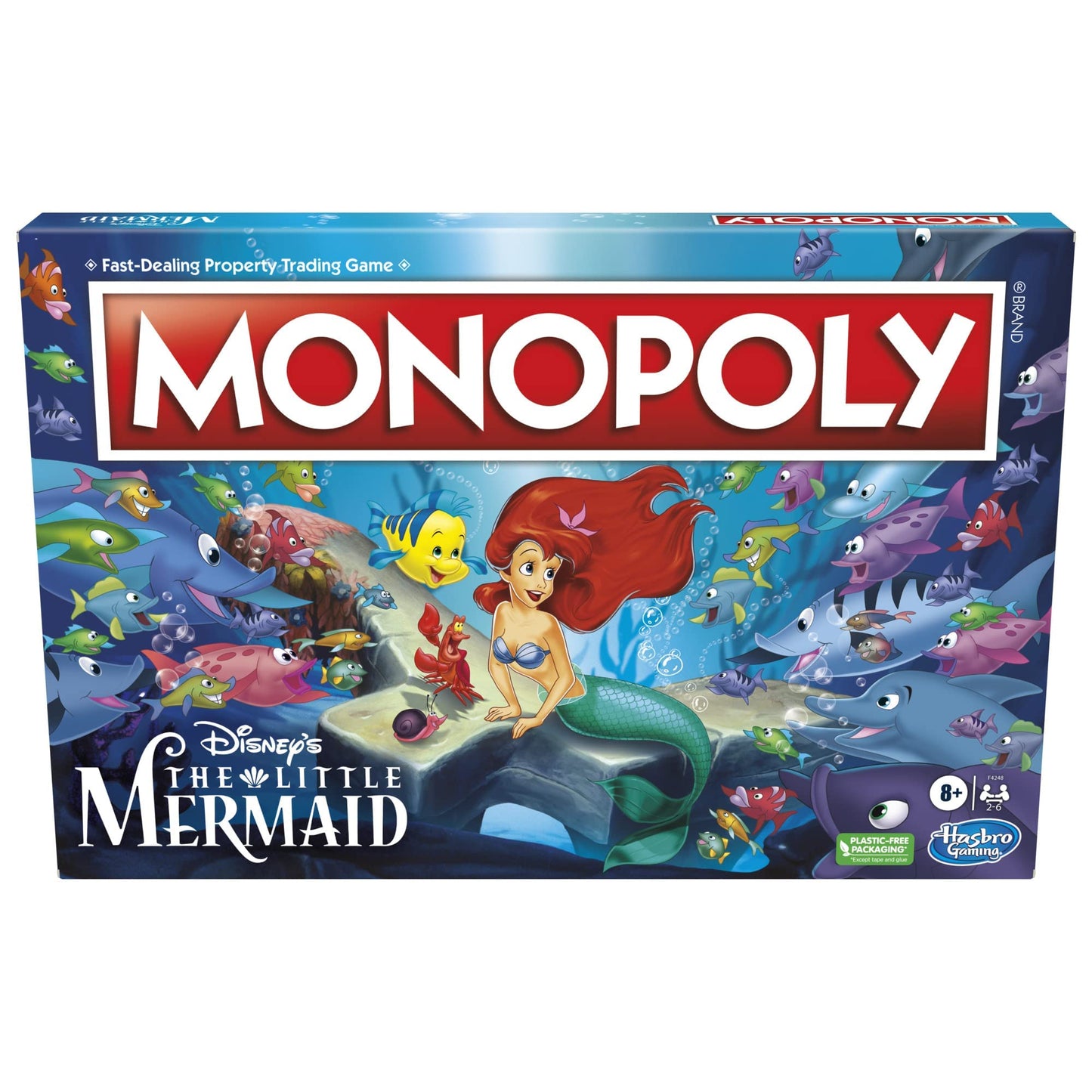 Monopoly Hasbro Gaming Disney's The Little Mermaid Edition Board Game, 2-6 Players for Family and Kids Ages 8+, with 6 Themed Tokens (Amazon Exclusive)