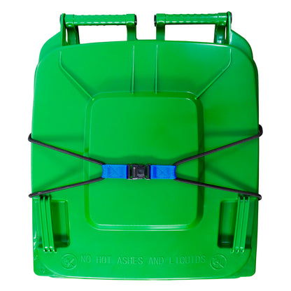 ZONDER® Trash Can Lock | Bungee Cord Outdoor Trash Can Lock for Raccoons Animals | Neat Yard | Bear Garbage Bin Lock - Ease of Use - Durable - Single Pack