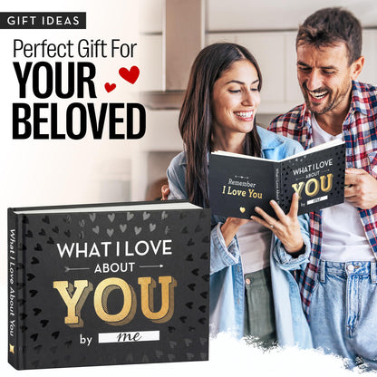 What I Love about You Book - Valentines Day Gifts for Him, Her - Fill-in-the-Blank Book for Men, Boyfriend, Husband, Women, Girlfriend, Wife, Him, Her - Couples Gifts for Anniversary, Christmas & More