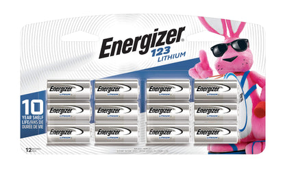 Energizer 123 Lithium Batteries (12 Pack), 3V Photo Batteries
