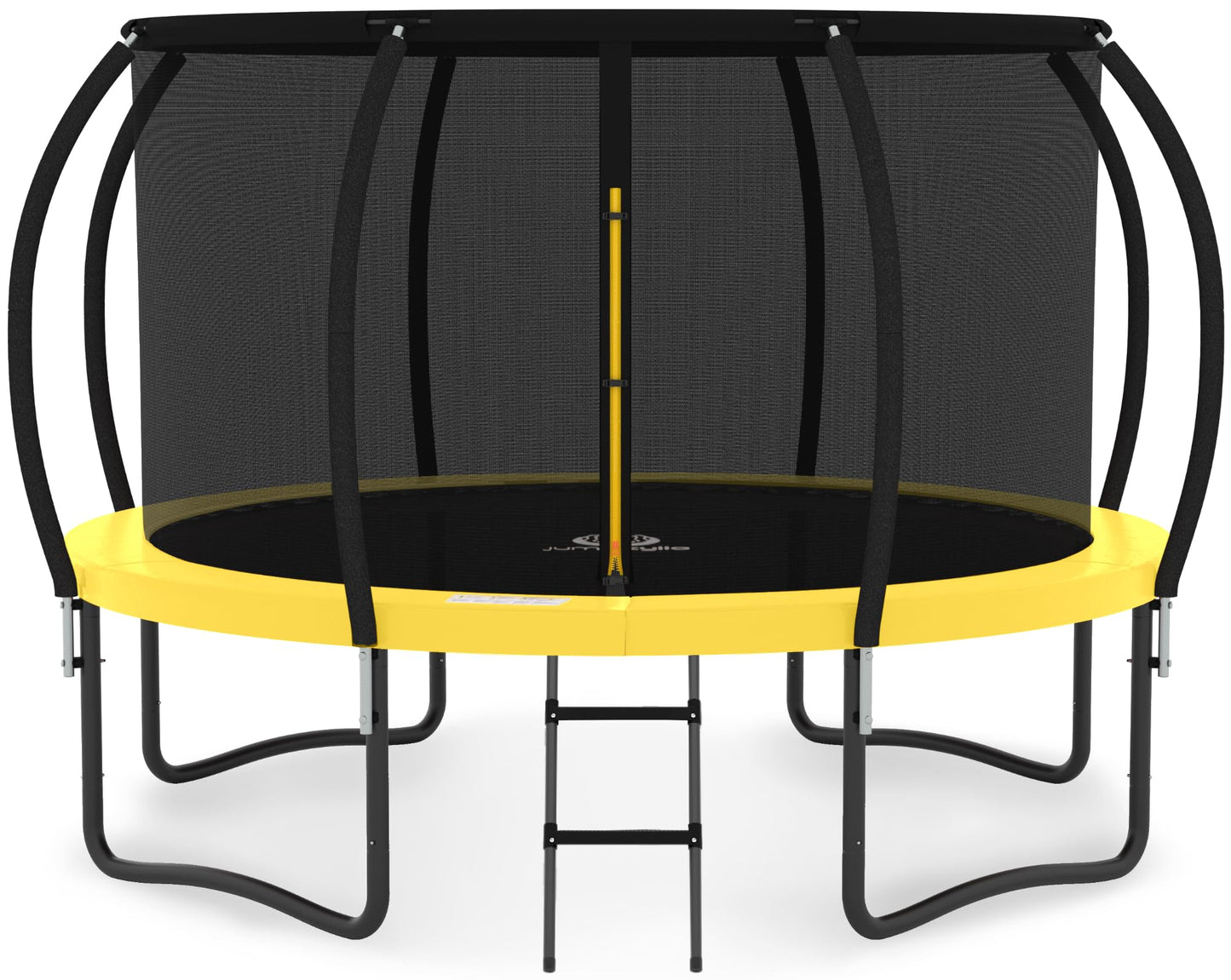 JUMPZYLLA Trampoline 8FT 10FT 12FT 14FT 15FT 16FT Trampoline with Enclosure - Recreational Trampolines with Ladder and AntiRust Coating, ASTM Approval Outdoor Trampoline for Kids