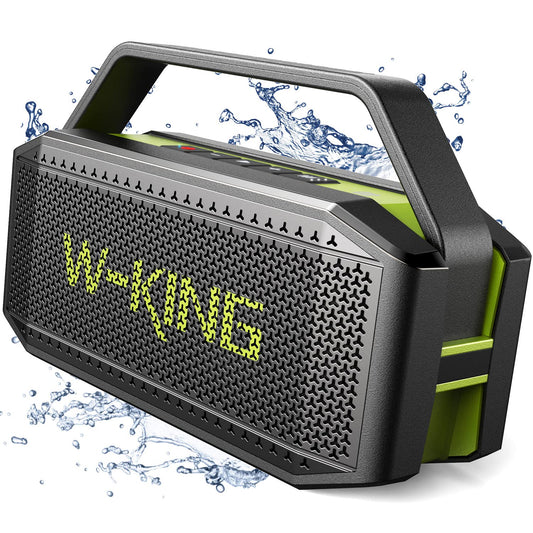 W-KING Bluetooth Speakers 60W(100Peak), IPX6 Waterproof Speakers, Loud Portable Speaker Wireless, Outdoor Powerful Stereo Speaker with Rich Bass, Power Bank/Bluetooth 5.0/40H Playtime/TF Card/AUX/NFC