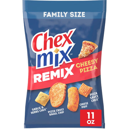 Chex Mix Snack Mix, Remix Cheesy Pizza, Savory Snack Bag, 11 oz