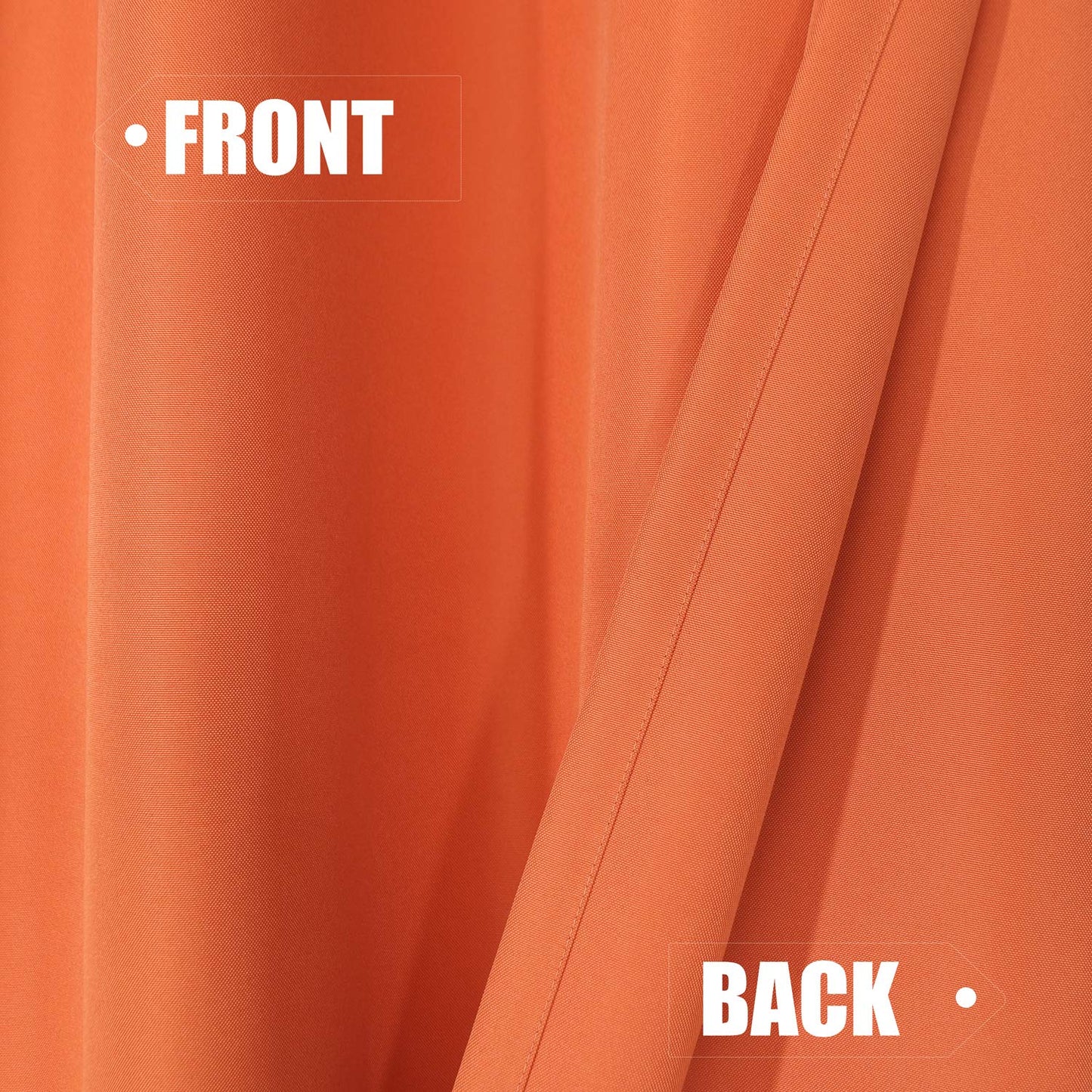 BONZER Outdoor Curtains for Patio Waterproof Thick Privacy Wide Grommet Sunlight Blocking Outside Curtains for Porch Pergola Gazebo Deck, 1 Panel, 110W x 108L inch, Mecca Orange