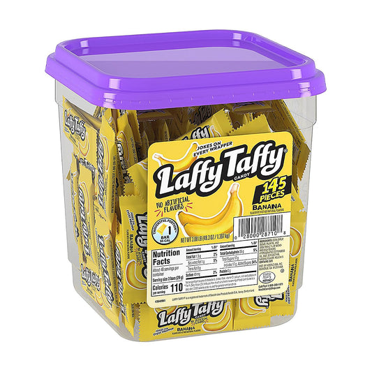 Laffy Taffy Candy, Banana Flavor, Individually Wrapped Candy (145 Pieces)