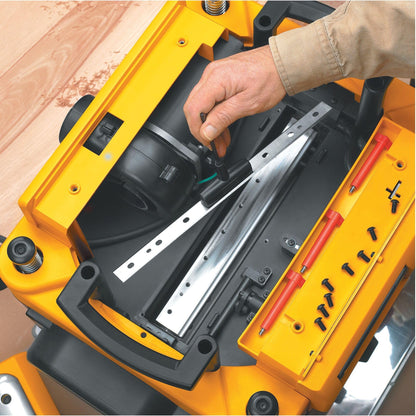 DEWALT Thickness Planer, 13-inch Wood Planer, Three Knife Two Speed, 15 Amp, 20,000 RPM Motor (DW735X)