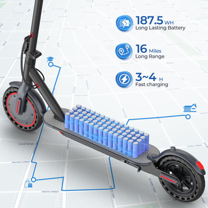 Maxshot Electric Scooter, 8.5" /10" /14" Tire, 16/19/22 Mph Top Speed, 12/16/21/27/28/49/50 Miles Long Range, Folding Escooter for Adults and Kids with Seat Bag, Dual Braking, Dual Suspension, App