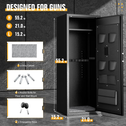 INTERGREAT 8-12 Gun safes,Rifle Safe,Gun Safes for Home Rifle and Pistols, Long Gun Safe for Rifle Shotgun for Home,Quick Access Rifle Safes,Adjustable Shelves, Easy Assemble