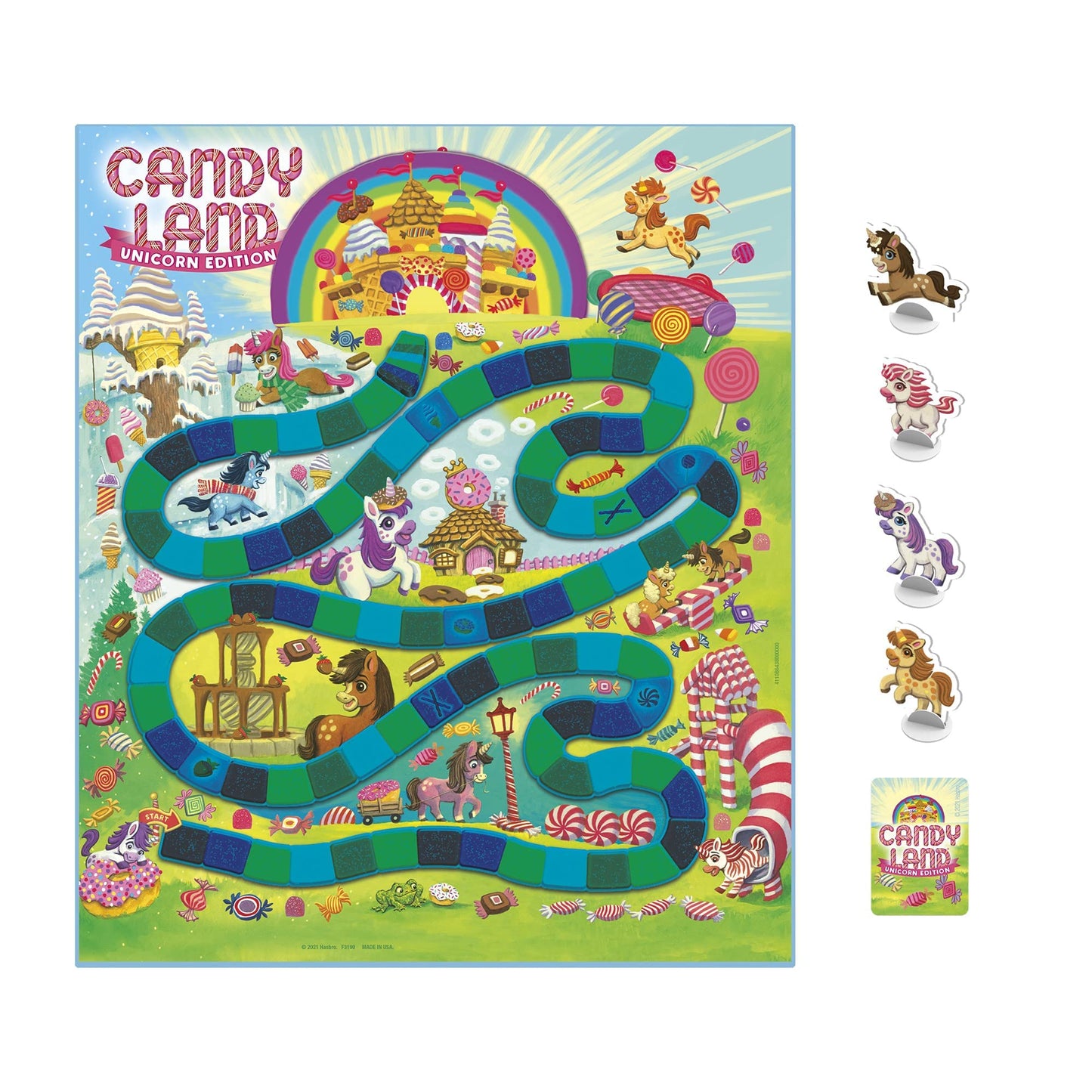 Hasbro Gaming Candy Land Unicorn Edition Toddler Games, Unicorn Toys, Perfect Kids Gifts, Board Games, Ages 3 and Up (Amazon Exclusive)