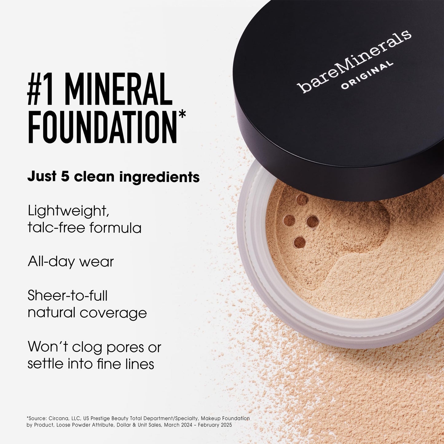 bareMinerals Deluxe Original Loose Mineral Foundation SPF 15 - Holiday Limited Edition Size $88 value - Fair