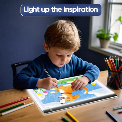Guiseapue A3 Diamond Art Light Board, Ultra-Thin Light Pad for Painting, Light Table Tracing Light Box for Drawing, Tattoo, Weeding Vinyl, Sketching, Painting Accessories Gifts for Her, Kids, Him