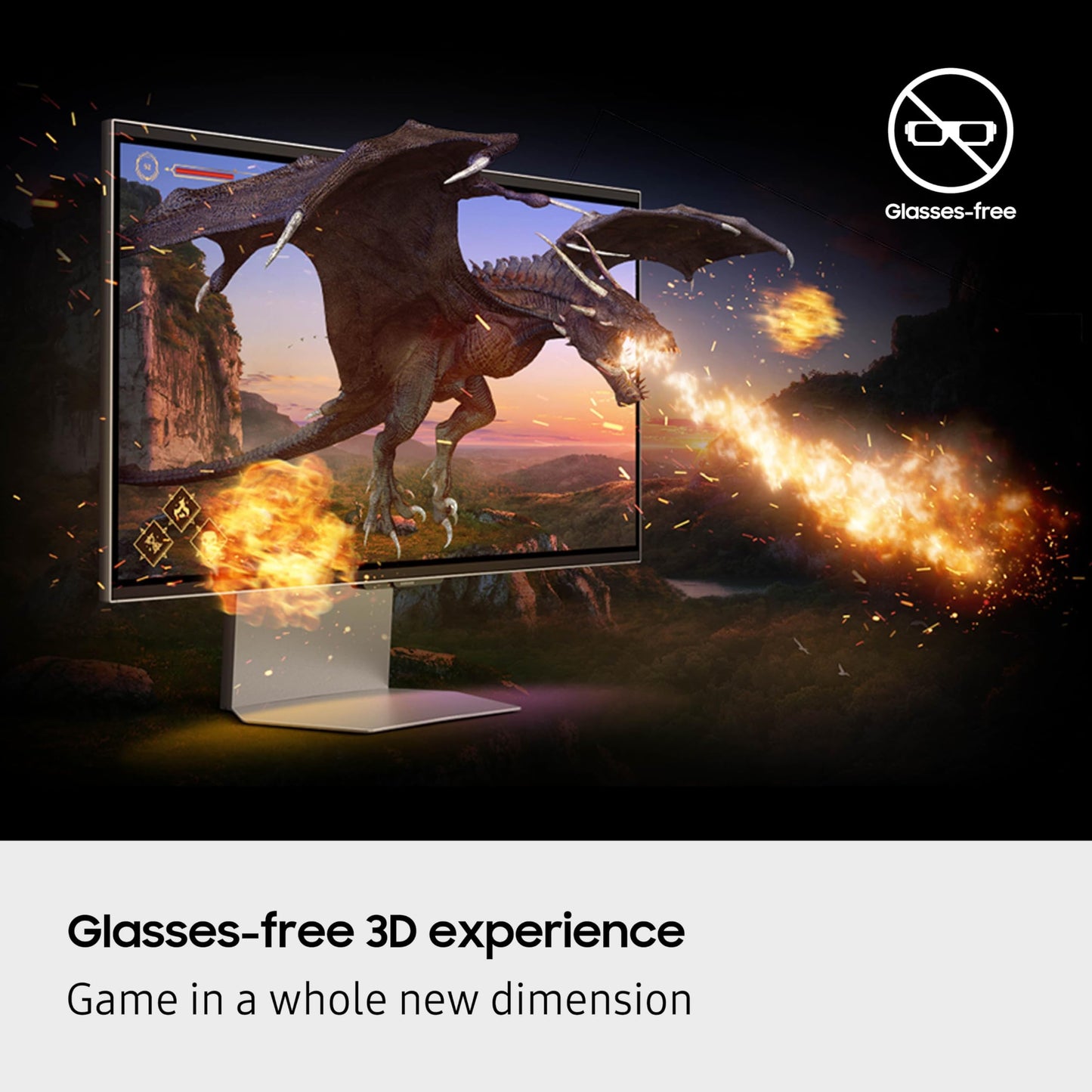 SAMSUNG 27-inch Odyssey 3D G90XF + $300 Amazon Gift Card, 4K, 165Hz, Gaming Monitor, 1ms Response Time, AMD FreeSync™ Premium, Ergonomic Stand, LS27FG900XNXZA, 2025