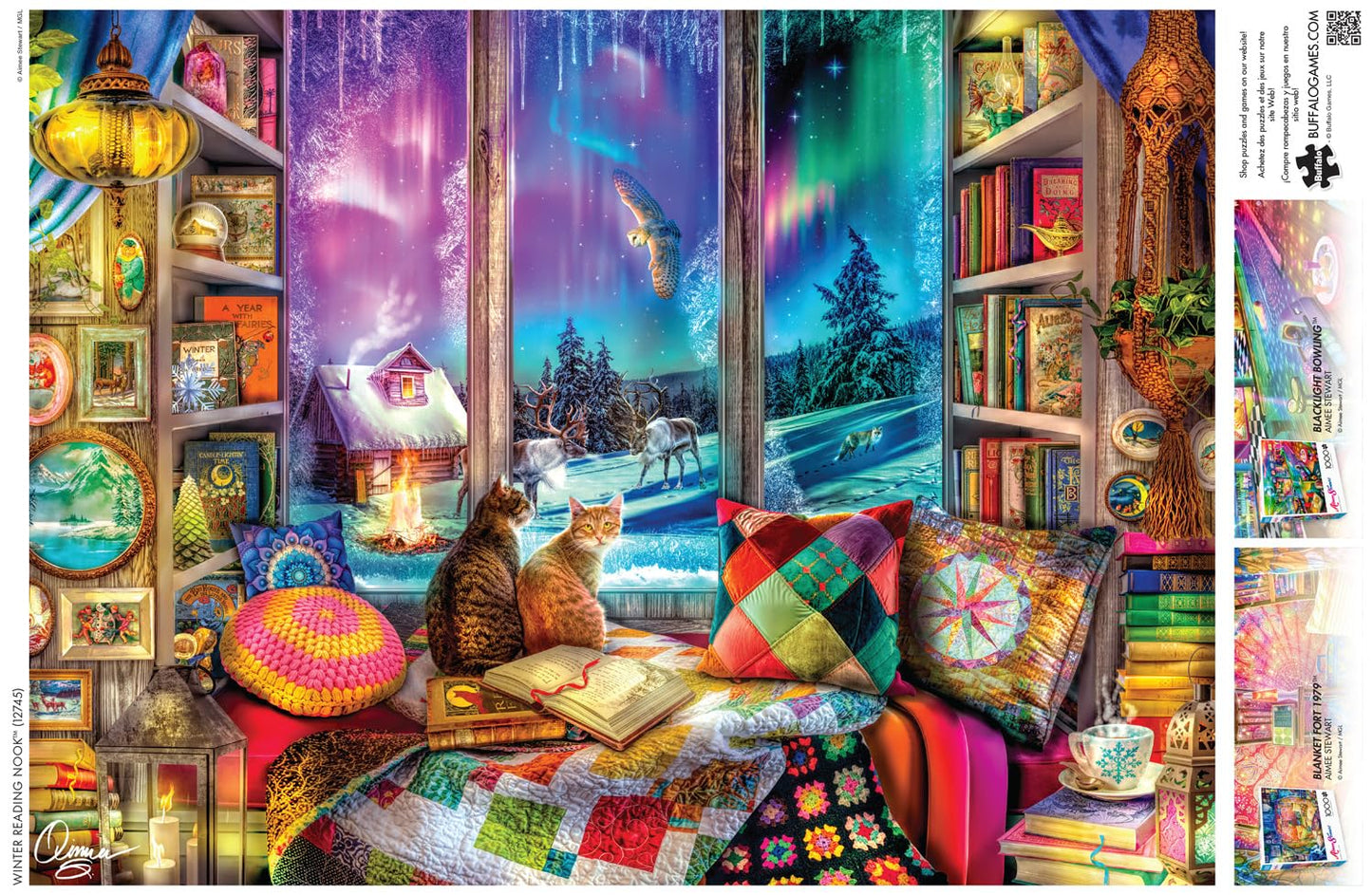 Buffalo Games - Aimee Stewart - Winter Reading Nook - 1000 Piece Jigsaw Puzzle for Adults Challenging Puzzle Perfect for Game Nights - Finished Puzzle Size is 26.75 x 19.75