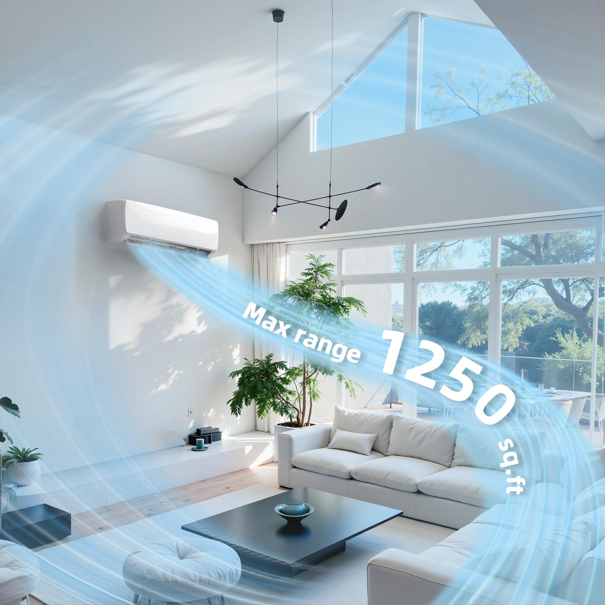 Manastin 18000BTU Mini Split Air Conditioner & Heater with Inverter, 19 SEER2 𝟐𝟑𝟎𝐕 Energy Saving AC Unit Cools Rooms up to 1250 Sq. Ft, Complete Installation Kit
