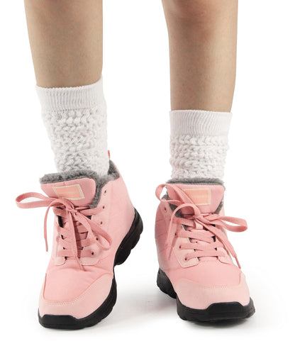 BomKinta Slouch Socks Women Thigh High Boot Socks Soft Scrunch Socks Size 5-11 3 Pair Pack White White White