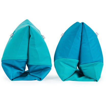 Swimways Soft Swimmies Toddler Floaties, Learn-to-Swim Inflatable Pool Floats & Arm Floaties, Swimming Pool Accessories for Kids Aged 3-5, Blue