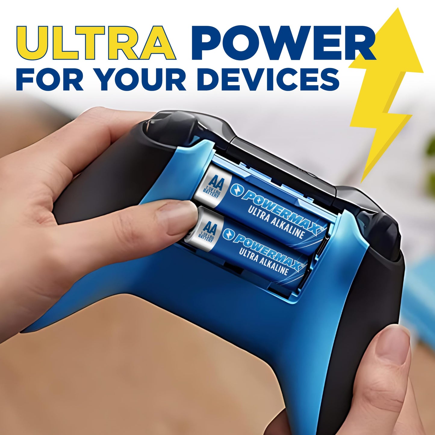 Powermax 24-Count AA Batteries, Ultra Long Lasting Alkaline Battery, 10-Year Shelf Life, Reclosable Packaging