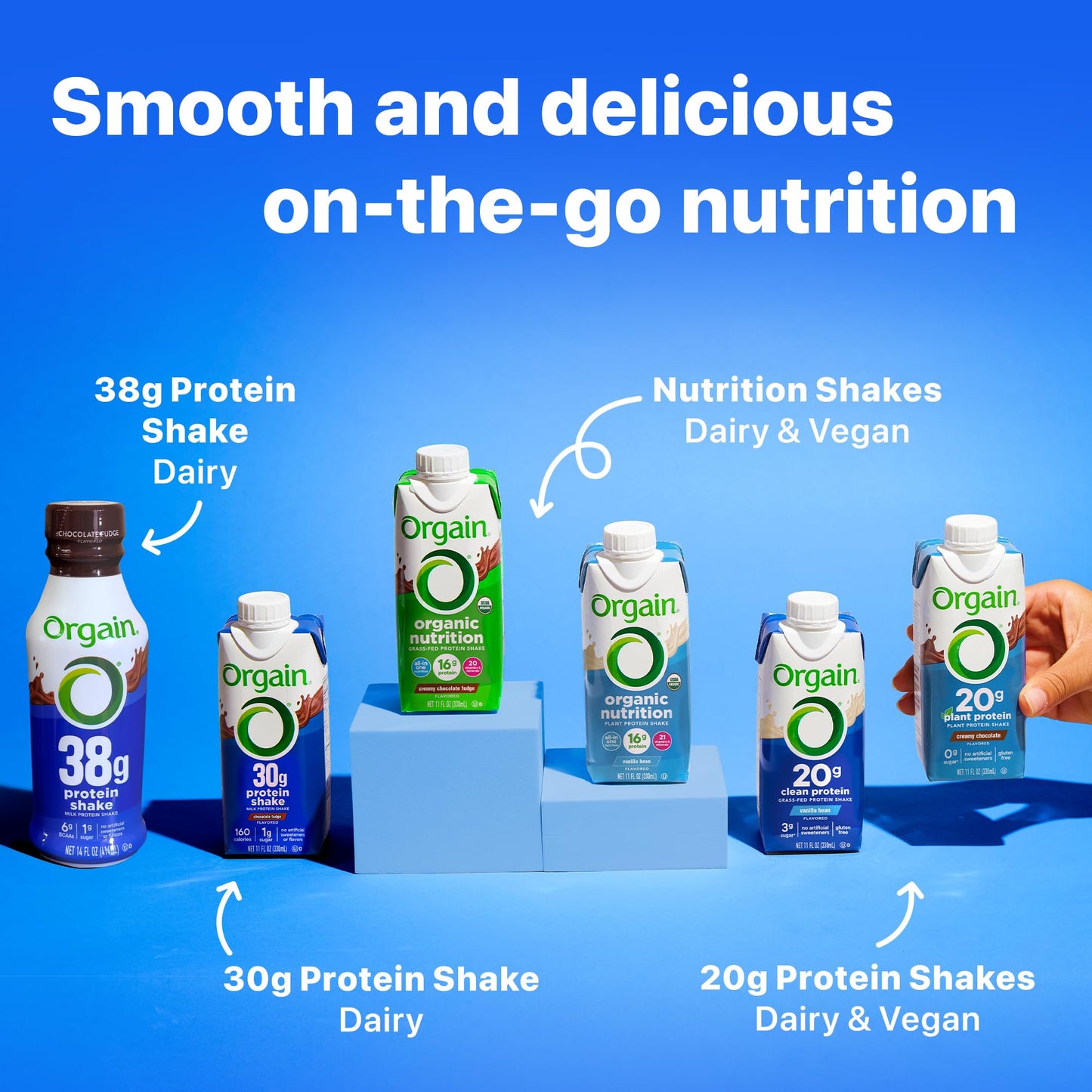 Orgain 30g High Protein Shake, Dairy Isolate Milk Protein, Chocolate Fudge, 5g BCAAs, 1g Sugar Per Serving, Meal Replacement, Ready to Drink, Keto Friendly, Gluten-Free 11 Fl Oz (Pack of 12)