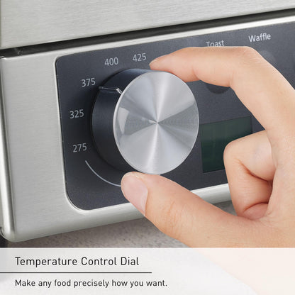 Panasonic FlashXpress Toaster Oven with Double Infrared Heating, 6 Auto Cook Options and Dial Temperature Control, 4-Slice Small Toaster Oven, 1300 Watts, PFAS-free - NB-G200P (Stainless Steel)