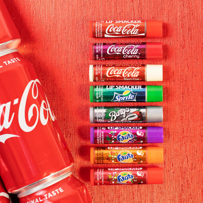 Lip Smacker Coca-Cola Flavored Balm, 8 Count, Flavors Coke, Cherry Vanilla Sprite, Root Beer, Orange Fanta, Grape Strawberry Fanta