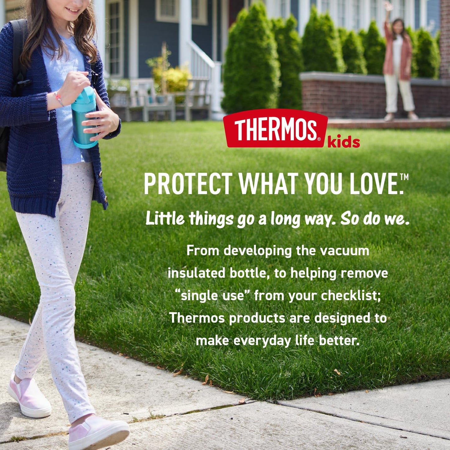 THERMOS FUNTAINER 16 Ounce Stainless Steel Vacuum Insulated Bottle with Wide Spout Lid, Neon Pink