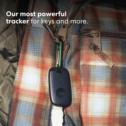 Tile Pro 1-Pack. Powerful Bluetooth Tracker, Keys Finder and Item Locator for Keys, Bags, and More; Up to 400 ft Range. Water-Resistant. Phone Finder. iOS and Android Compatible.