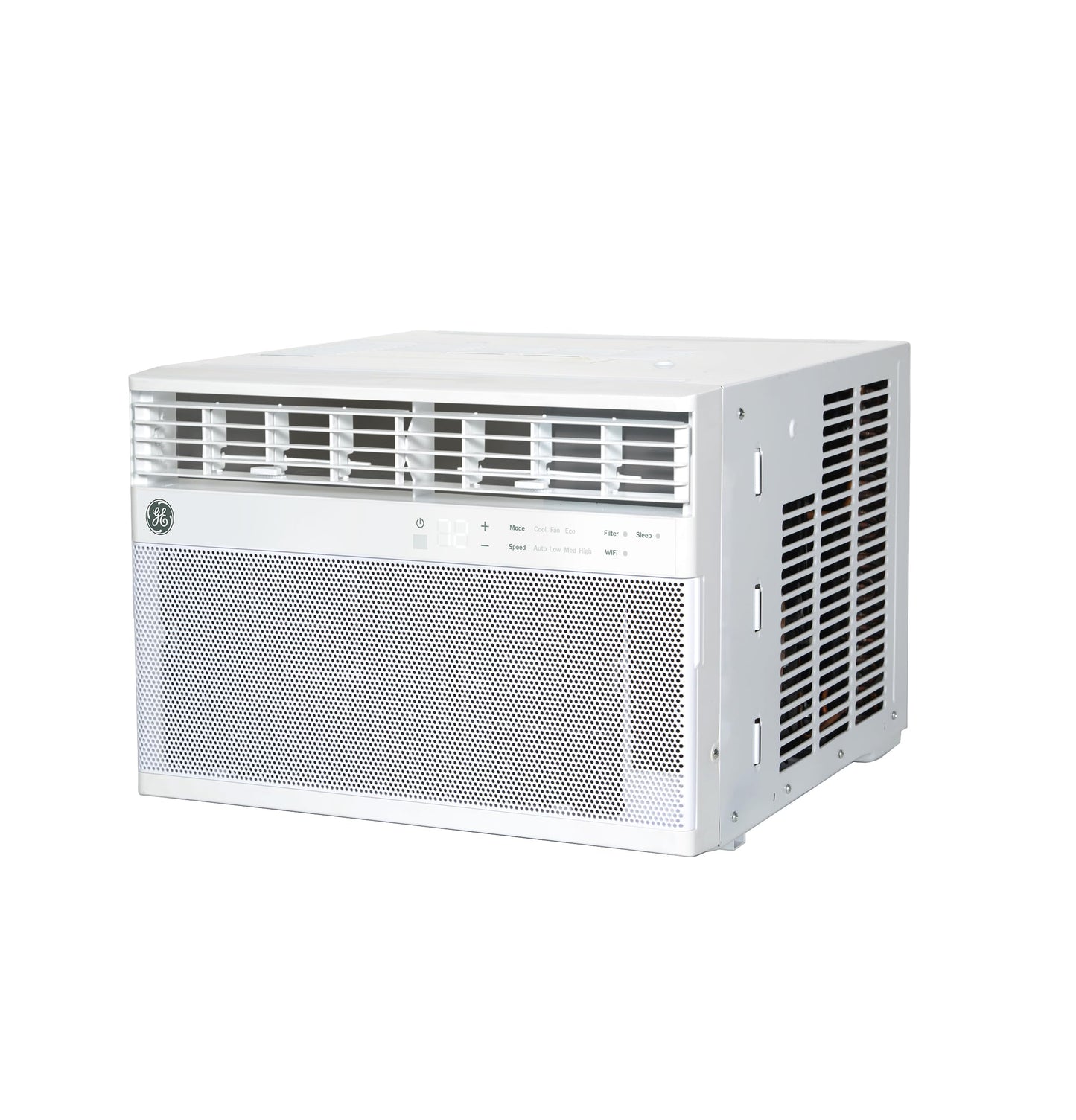 GE AWCS12WWA Window Air Conditioner, Wi-Fi Enabled, Energy-Efficient Cooling for Large Rooms up to 550 sq ft, Easy Install Kit, Control Using Remote or Smartphone App, New 12,000 BTU, White