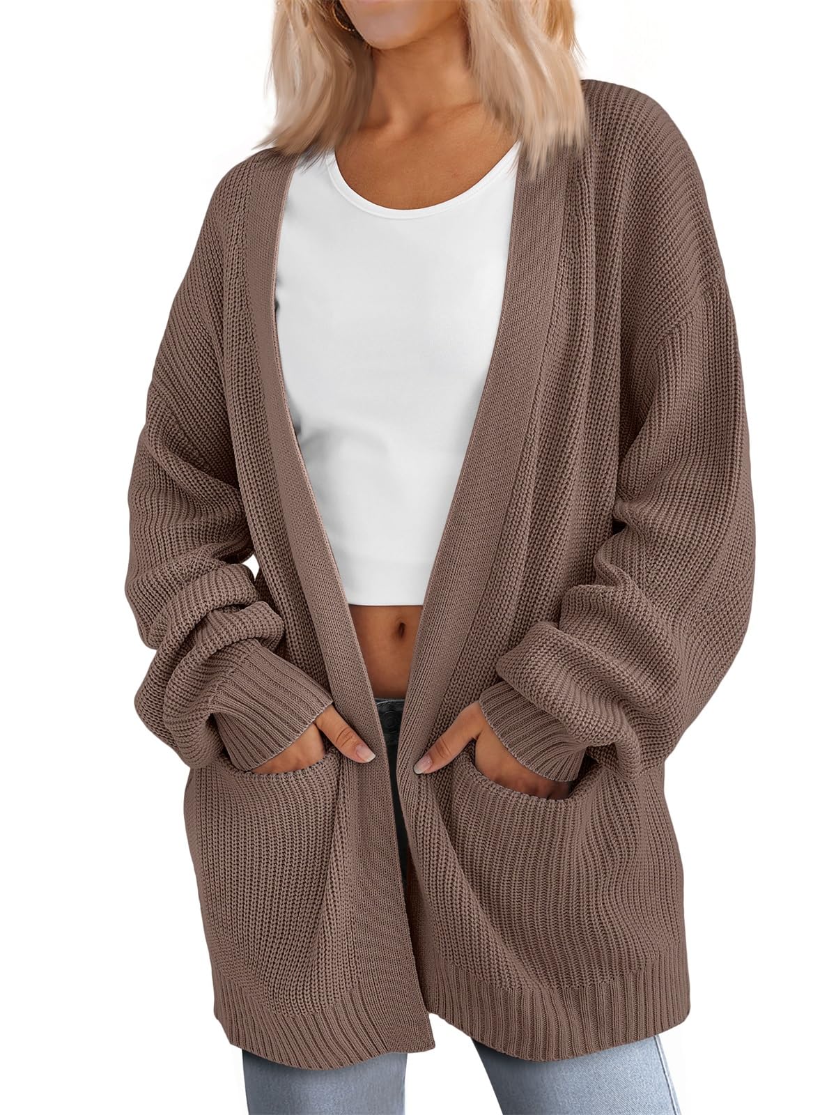 LILLUSORY Womens Cardigan Sweater Fall Fashion Outfits Clothes 2025 Teacher Work Office Old Money Long Oversized Winter Travel Cozy Chunky Knit Winter Essential Business Casual Clothing
