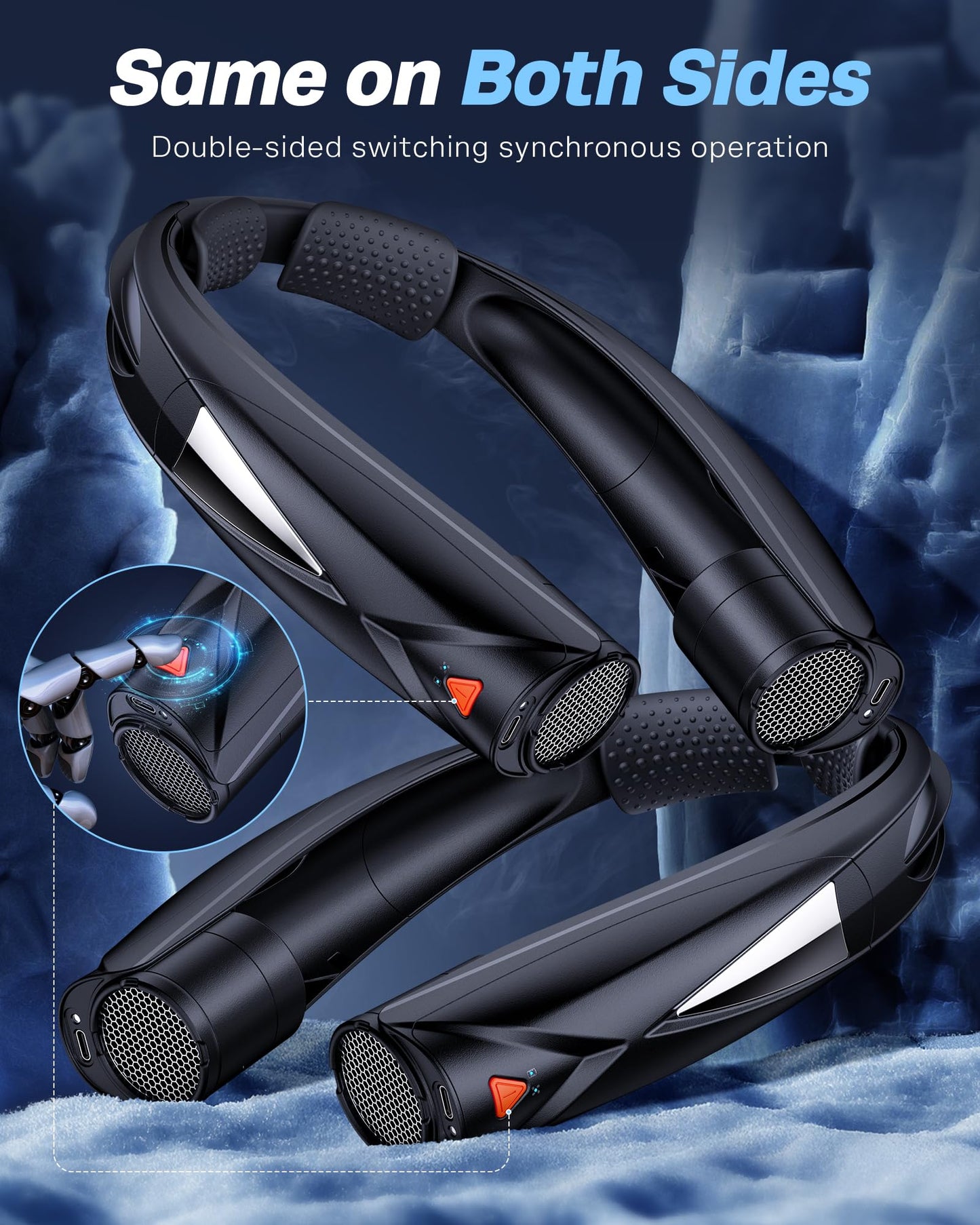laimiod Portable Neck Fan - with LED Book Light, 6-20 Hrs Long Battery, 6-Speed Adjustable, USB-C Rechargeable, Ultra Quiet, Hands-Free Personal Cooling for Men Women Outdoor Indoor