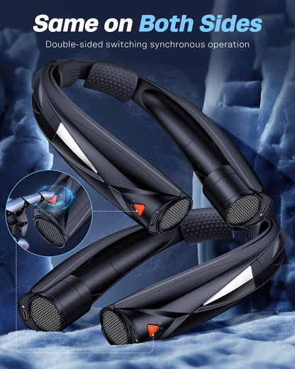 laimiod Portable Neck Fan - with LED Book Light, 6-20 Hrs Long Battery, 6-Speed Adjustable, USB-C Rechargeable, Ultra Quiet, Hands-Free Personal Cooling for Men Women Outdoor Indoor