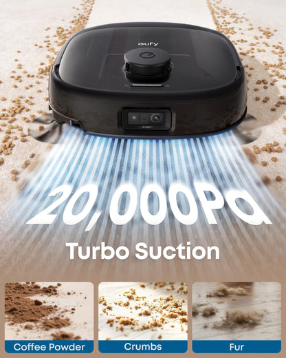 eufy Robot Vacuum E25, HydroJet System with Roller Mop, 20,000 Pa Turbo High Suction, All-in-One Robot Vacuum and Mop Combo for Home, Edge-to-Corner Cleaning, Zero-Tangle Design, AI Obstacle Avoidance