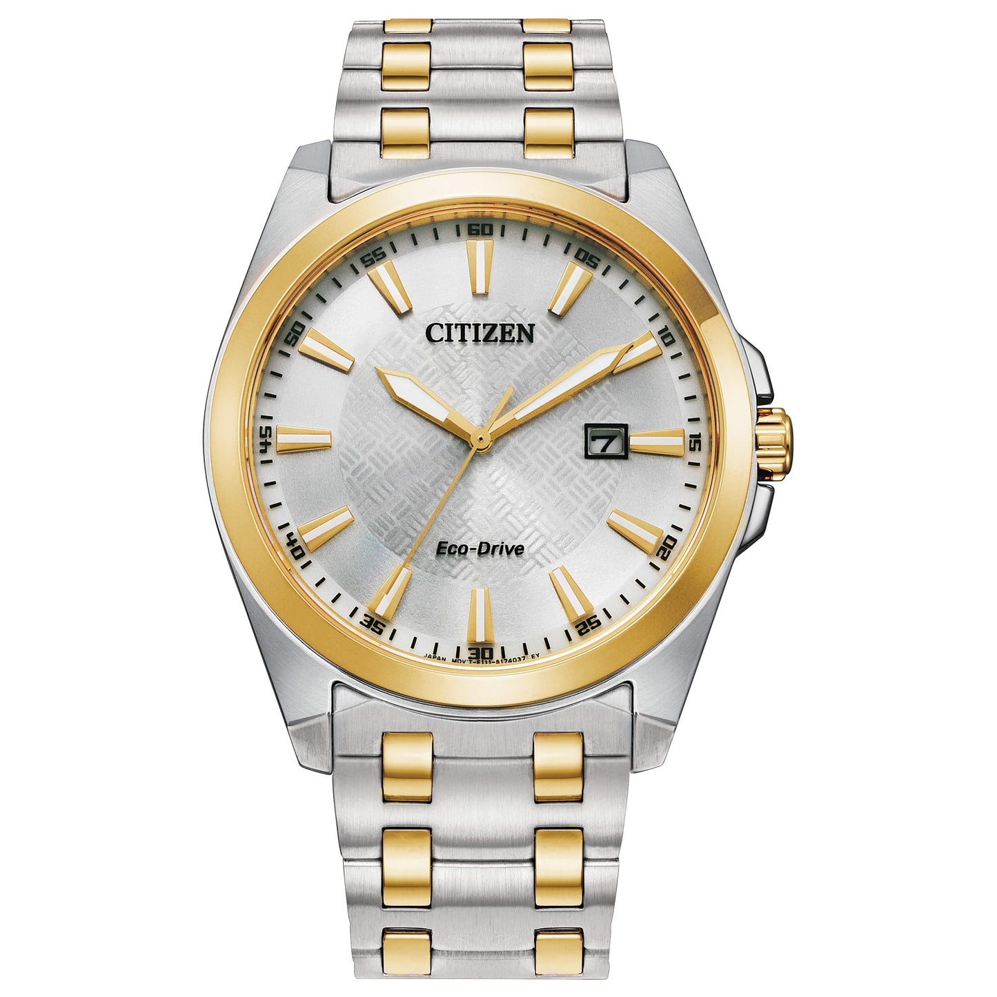 Citizen Men's Eco-Drive Classic Peyten Two-Tone Stainless Steel Watch, 3 Hand, Silver Dial (Model:BM7534-59A)