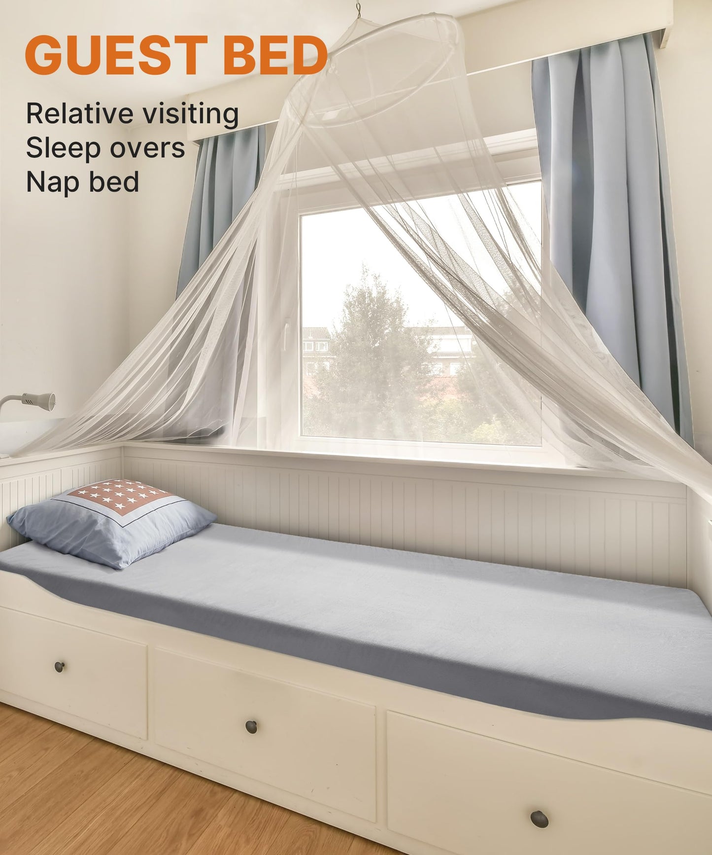 Gaialoop 3 Inch Memory Foam Camping Mattress, Dual Layer Thick Sleeping Camp Pad for Car Tent Cot, Roll-Up Portable Glamping Floor Bed for Guests Sleepover[Cot: 72 * 24 * 3"]