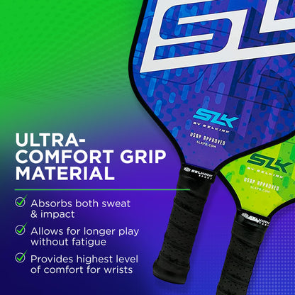 SLK Neo by Selkirk Pickleball Paddles | Featuring a Multilayer Fiberglass and Graphite Pickleball Paddle Face | SX3 Honeycomb Core | Pickleball Rackets Designed in The USA for Traction and Stability