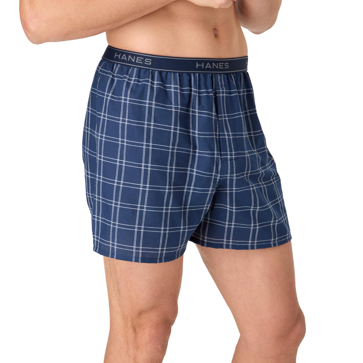 Hanes Men's Underwear Boxers Pack - 6-Pack - Woven Cotton-Blend Boxers for Men - Moisture-Wicking