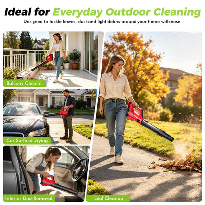 Electric Leaf Blower Cordless with Battery and Charger for Lawn Care Small