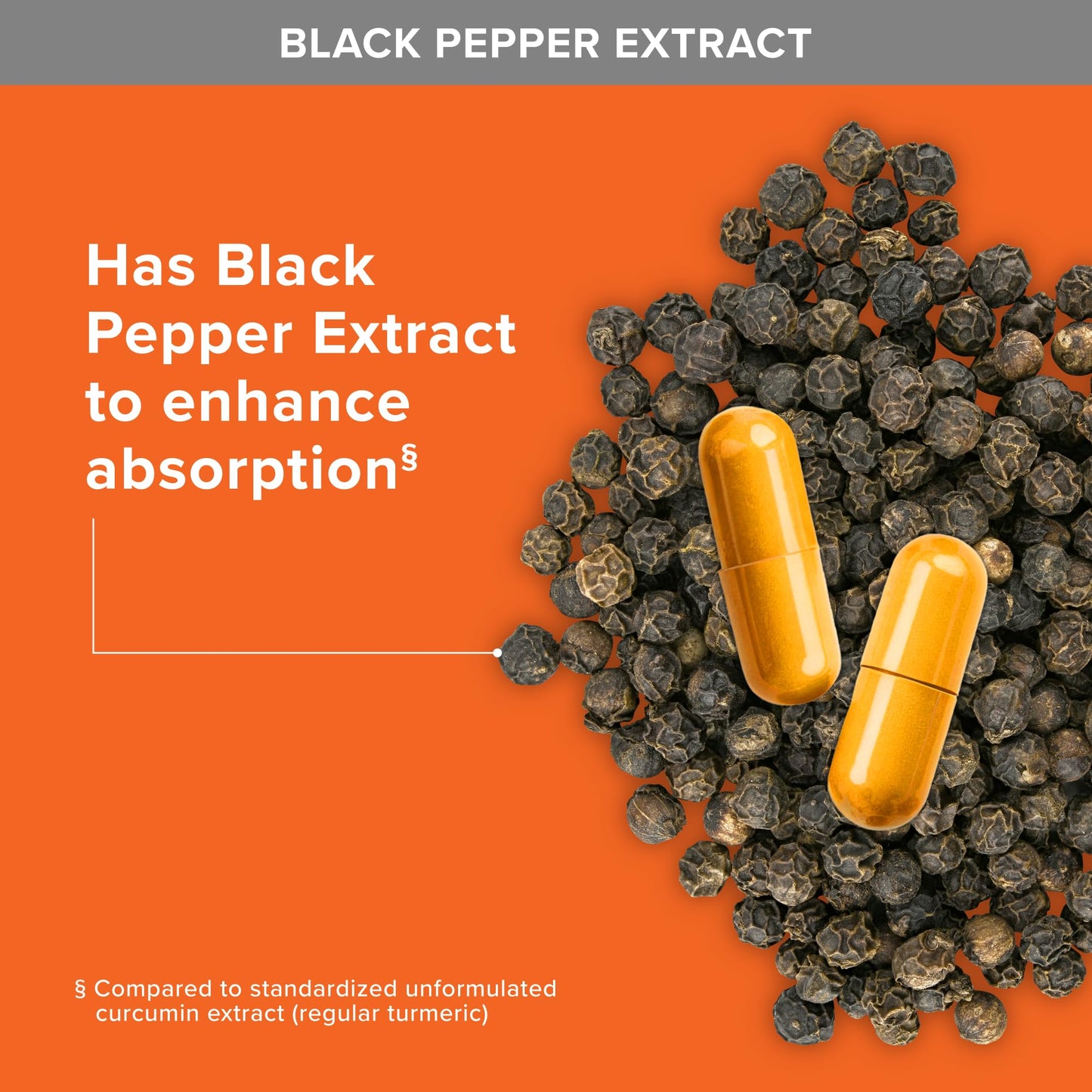 Qunol Turmeric Curcumin with Black Pepper, 2250mg Turmeric Extract with 95% Curcuminoids, Extra Strength Turmeric Supplement, Enhanced Absorption, Joint Support Supplement, 90 Vegetarian Capsules