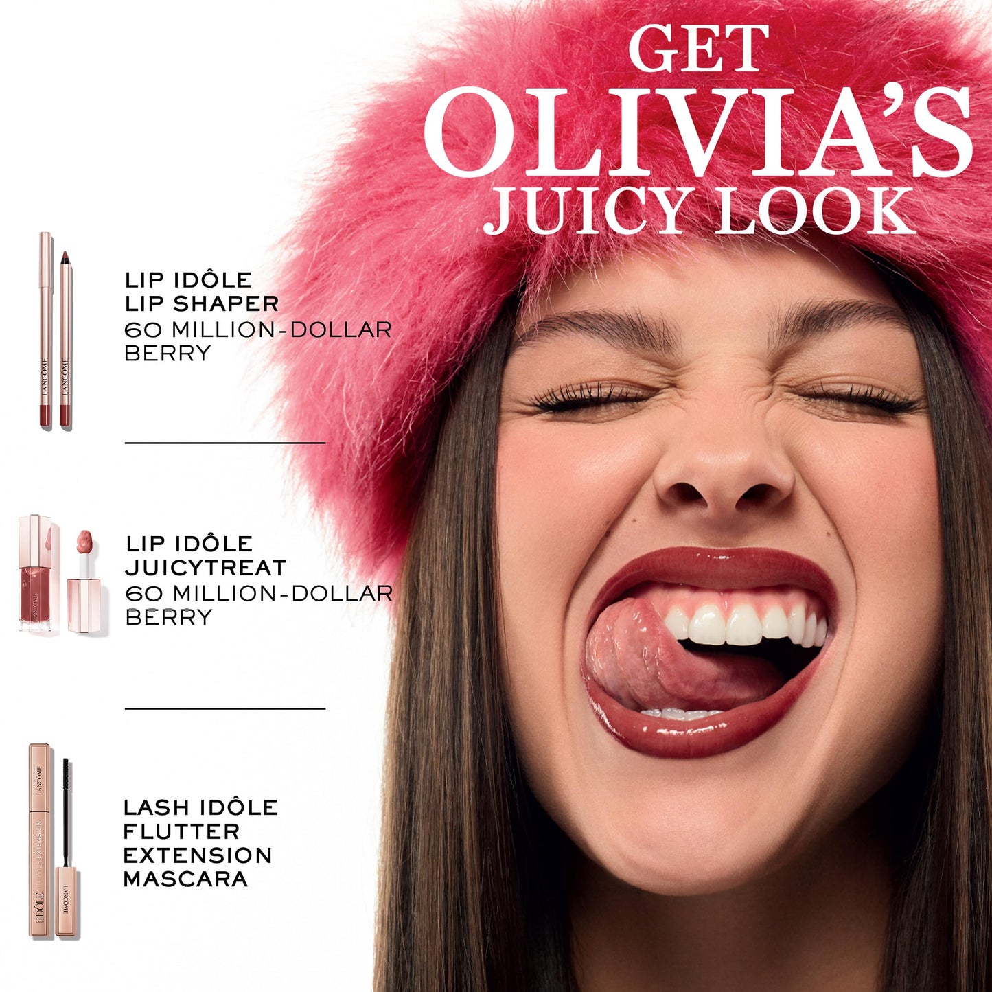 Lancôme Lip Idôle JuicyTreat Oil-in-Gloss -24HR Hydrating Gloss with Squalane for Instant Shine - 10 PINK ÔH LA LA