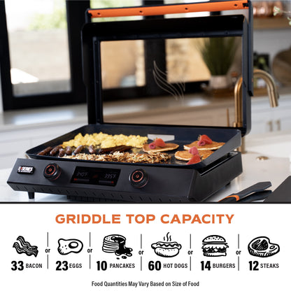 Blackstone E-Series 2-Burner 22" Electric Tabletop Griddle with Prep Cart